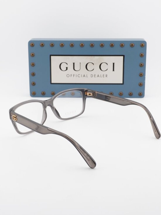 Gucci GG0716O 003 Rectangle Eyeglasses 53mm - Grey